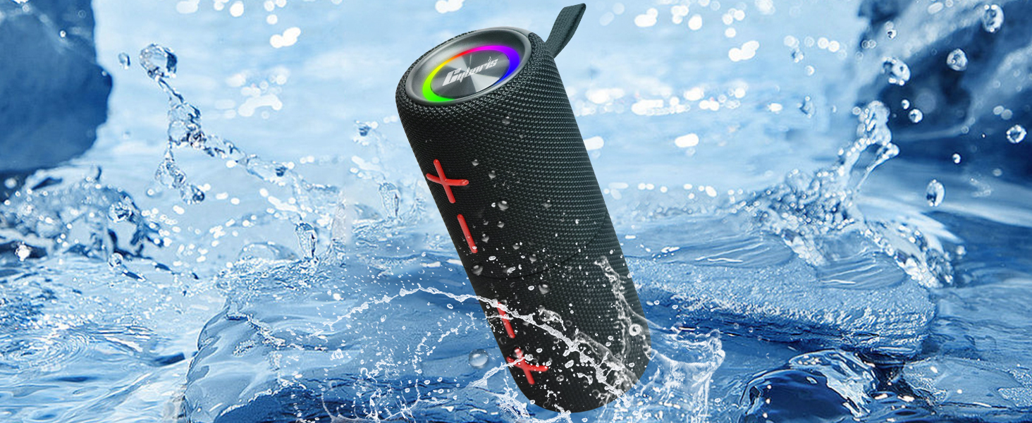 CYBORIS Портативна Bluetooth колонка 2-в-1 з магнітом, 20W, RGB підсвічування, 24 год, IPX6, TWS - для подорожей, вечірок