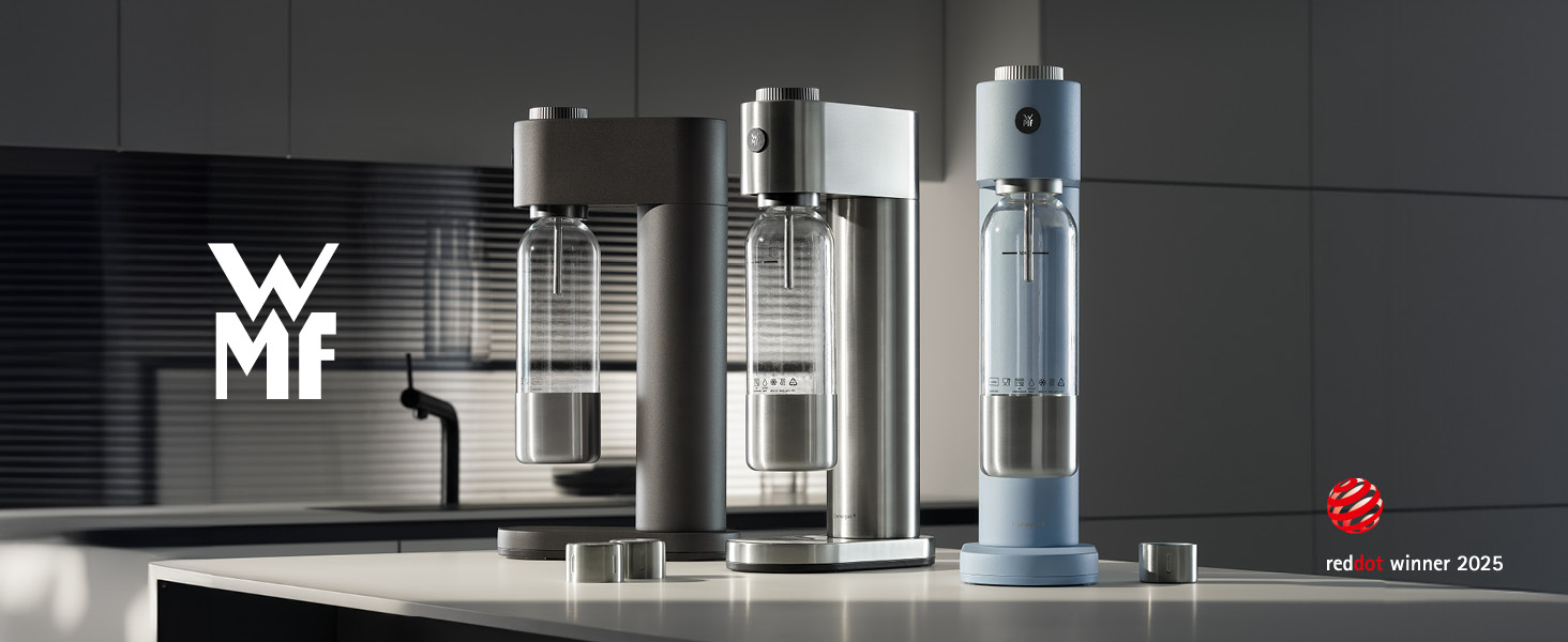 WMF Element One: Автоматичний содовий апарат з нержавіючої сталі, 3 рівні газування, чорний лава