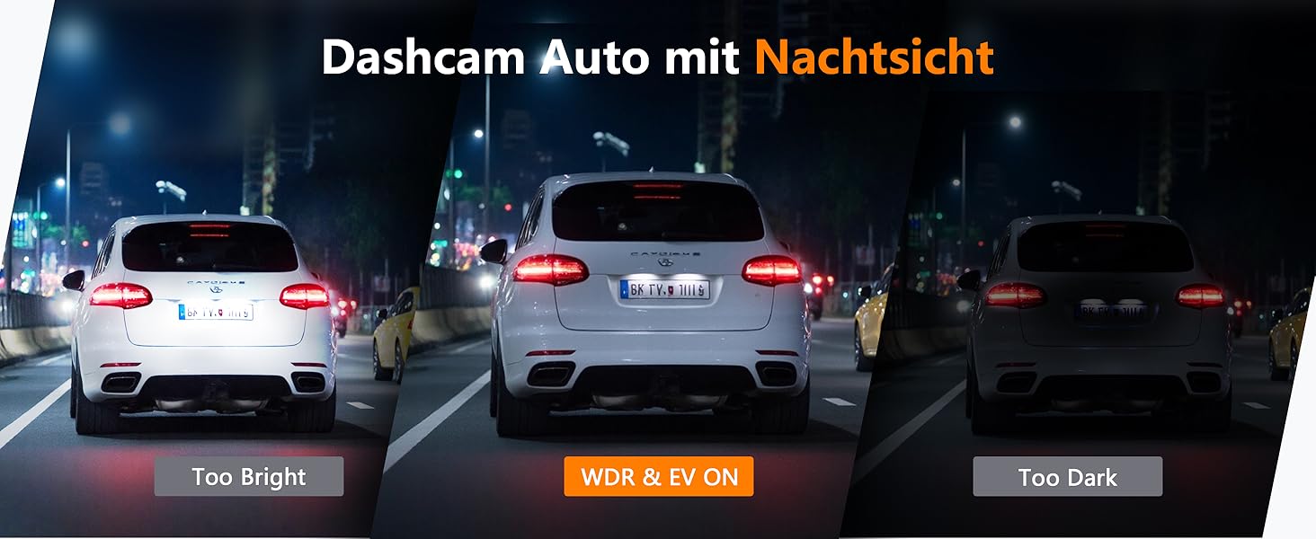 Відеореєстратор Antfutre Dashcam Auto Vorne Hinten 4K+1080P з GPS, WiFi, HDR, G-Sensor, 24/7 Parküberwachung, Loop-Aufnahme MXC-857-64GB