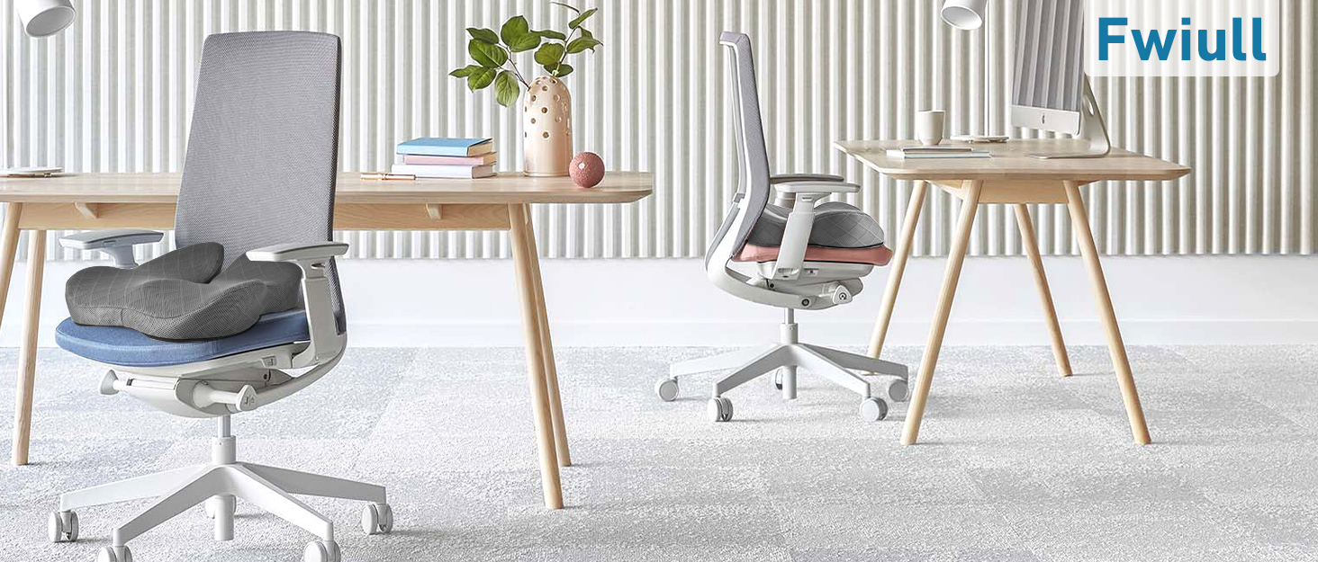 Подушка для сидіння Fwiull з Memory Foam - ергономічна, для авто, софи, офісу, темно-сіра