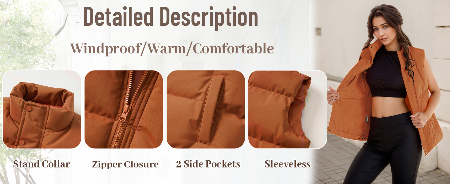 Жіноча жилетка FEOYA: тепла зимова жилетка без рукавів з кишенями, біла, розмір L