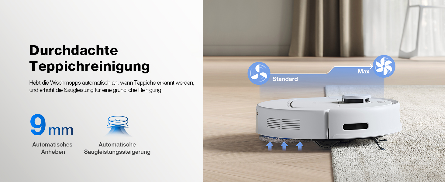 ECOVACS DEEBOT N30 PRO Omni: Робот-пилосос з функцією миття підлоги, 10000 Па, технологія ZeroTangle 2.0, TruEdge, 60°C миття, сушка гарячим повітрям, білий