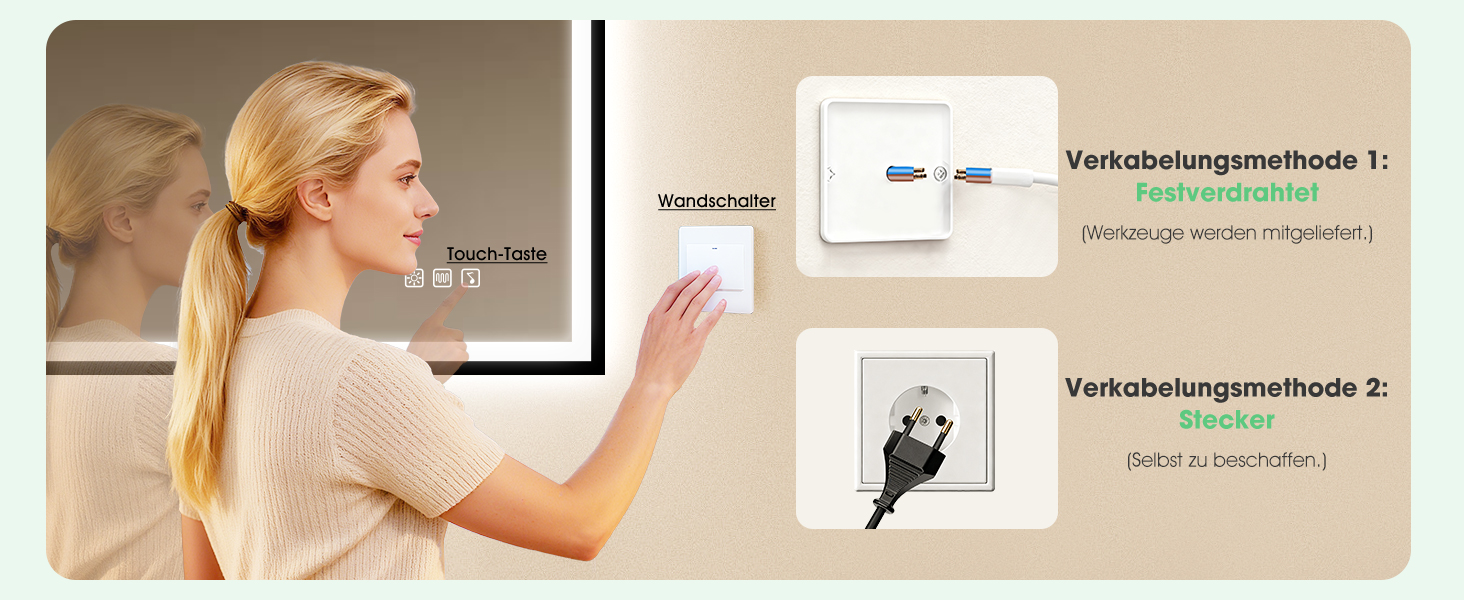 Дзеркало для ванної кімнати S'bagno з підсвічуванням 100x70 см, 5x збільшення, LED, рамка з алюмінію, протитуманне покриття, 3 кольори, диммування, функція пам'яті, HD скло, IP44, Bluetooth (чорна рамка)