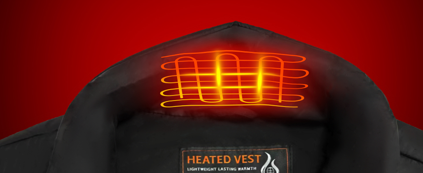Обогріваючий жилет для чоловіків та жінок з акумулятором, 13 зон обігріву, 3 режими температури, чорний, L