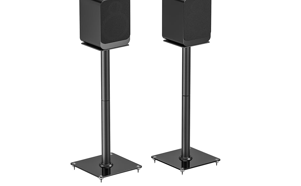Підставка для колонок HALTERUNGSPROFI LSTSL4-B: металева, для сателітної акустики, пара (2 шт.), до 25 кг