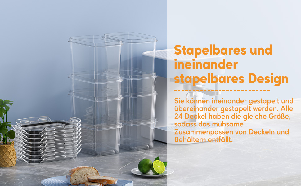 Набори контейнерів для зберігання продуктів з кришкою, 24 шт. Герметичні контейнери для меду, цукру, круп. З ручкою та етикетками