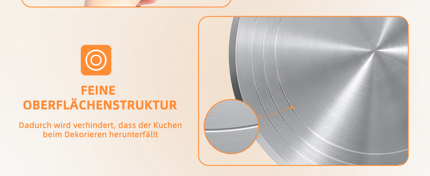 Поворотний підставка для тортів, Uten - поворотний стенд для випічки, торти, декор, алюміній