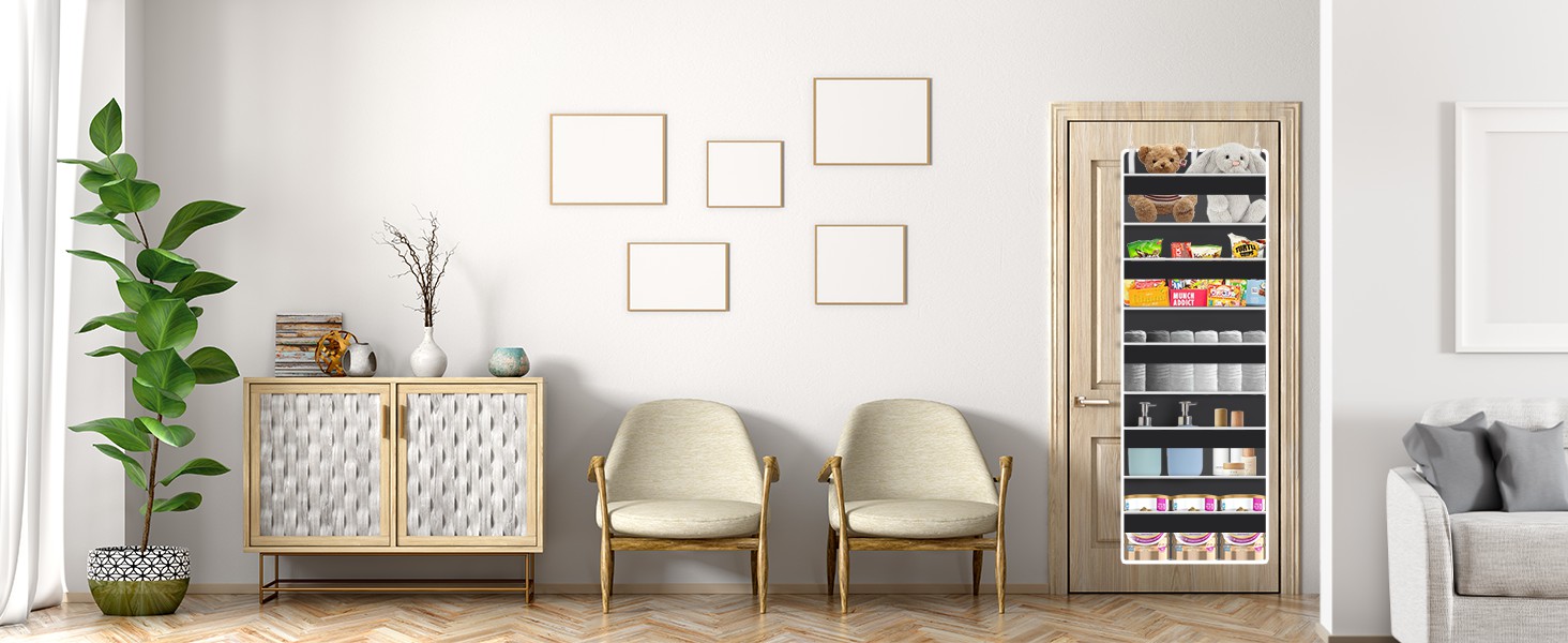 Органайзер на двері 5-поверховий складний, темно-сірий – для ванної, дитячої, кемпінгу