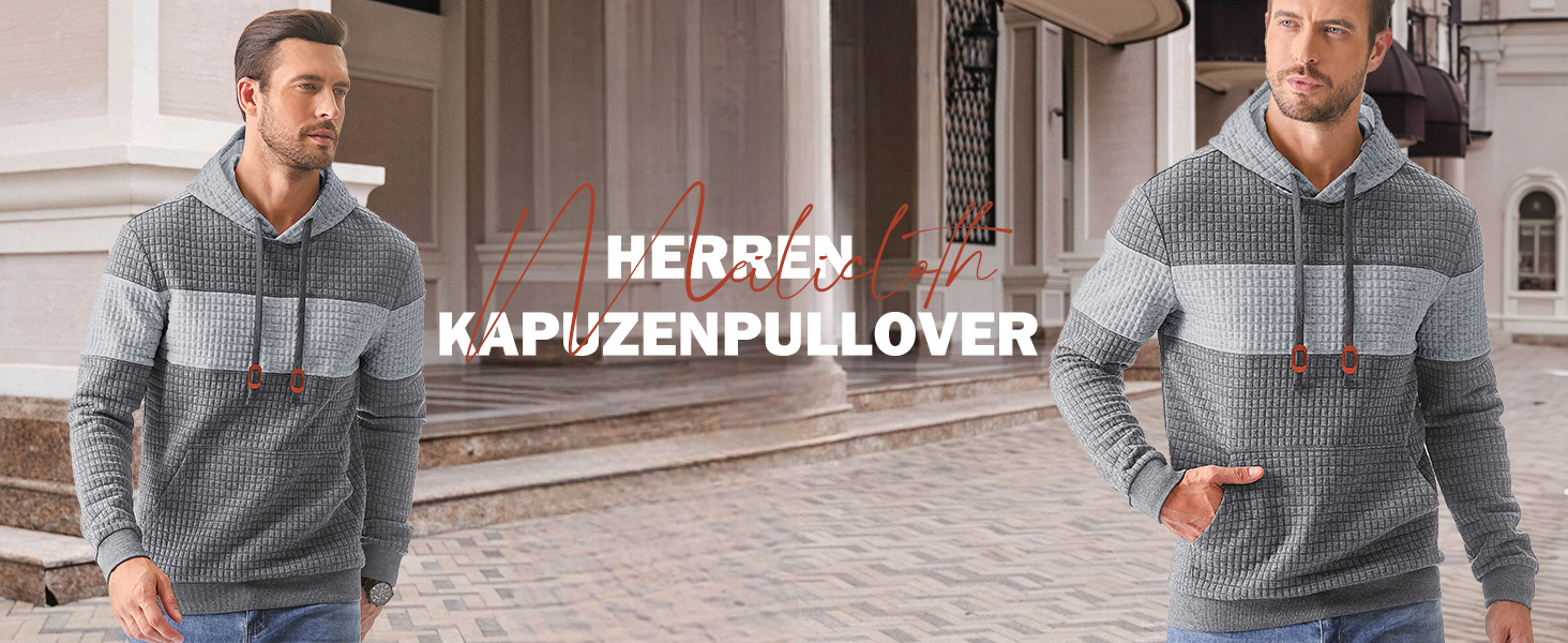 Чоловічий худі з капюшоном, довгі рукави, теплий світшот, казуальний стиль, блакитний колір, розмір XL