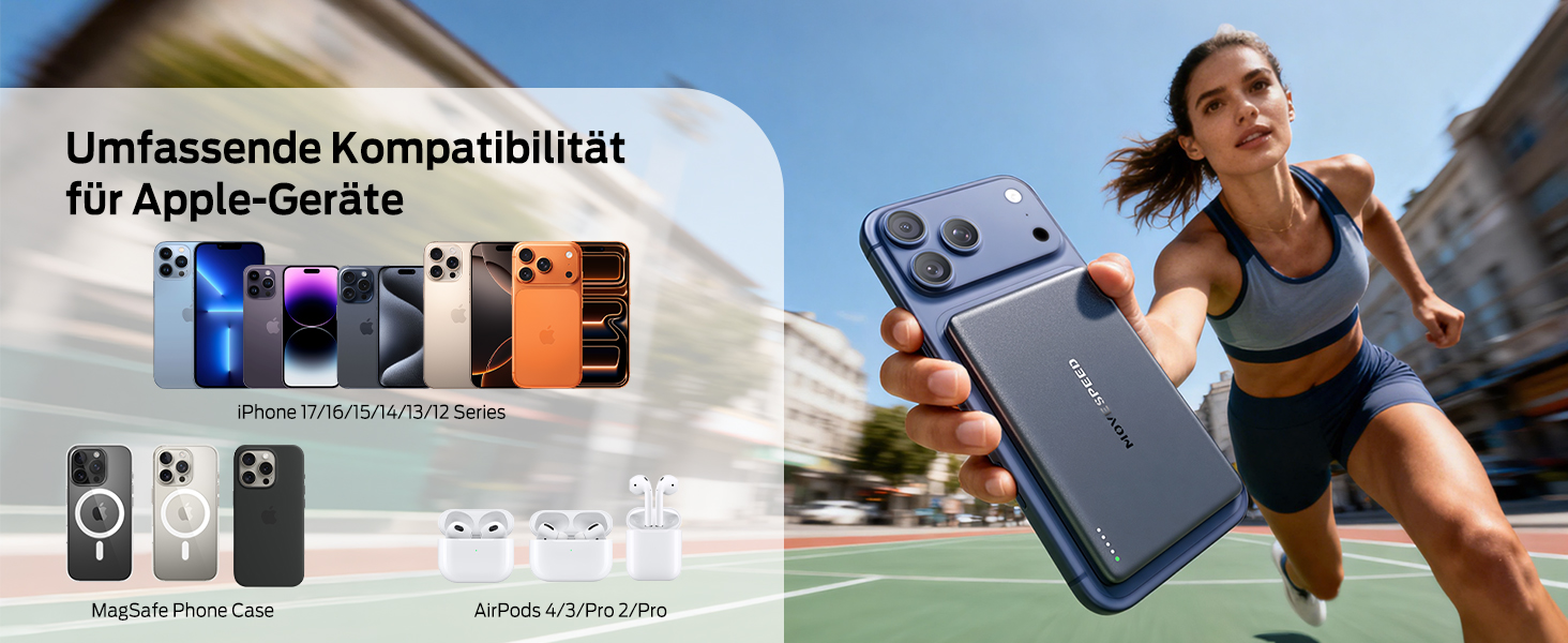 Power Bank Magsafe 5000mAh Рожевий: Бездротовий магнітний акумулятор для iPhone та Samsung Galaxy