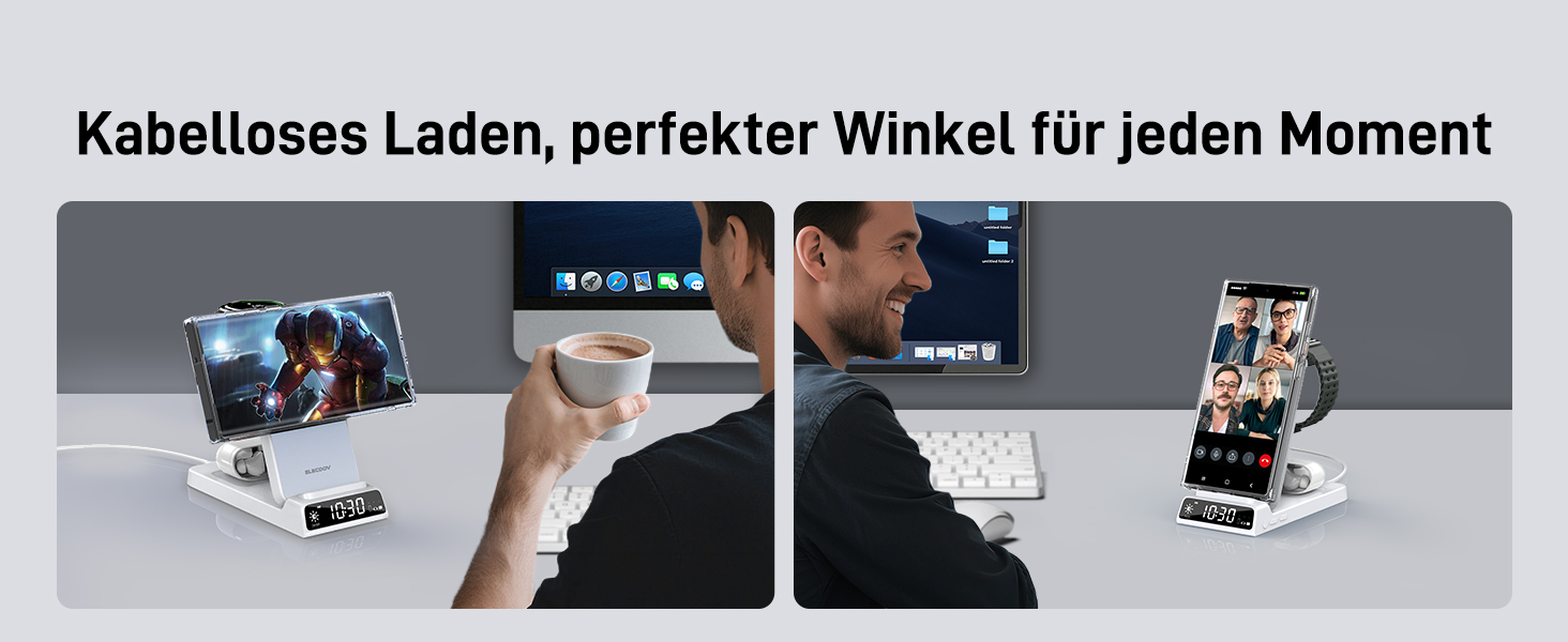 Бездротовий зарядний пристрій MagSafe 3-в-1 для Samsung Galaxy Fold/Flip, S24/S25 Ultra, Watch/Buds (Білий)