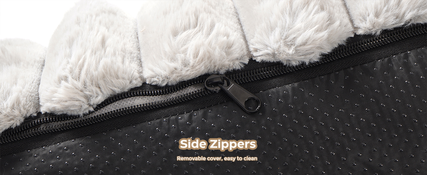 М'яке ліжко для собак Avont Flauschige, килимок-подушка для собак та котів знімний та пральний чохол, антиковзаюче дно, велике/світло-сірий, 105 x 18 x 95 см