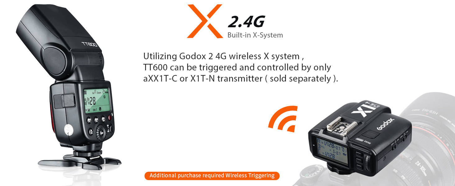 Спалахувач Godox TT600 2.4G для Canon, Nikon, Pentax, Olympus, Fujifilm, Panasonic, Pentax камер