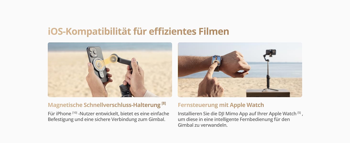 Стабілізатор DJI Osmo Mobile 7P + Mic Mini TX (Polarweiß) – Gimbal для iPhone/Android з мікрофоном, інтегрований штатив та подовжувач, 3-осьова стабілізація