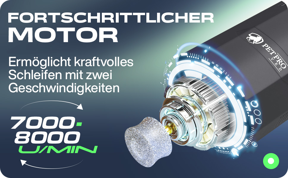 Електричний точилка для собачих кігтів з LED-підсвічуванням. Точилка для кігтів собак, феш для собак (сірий)