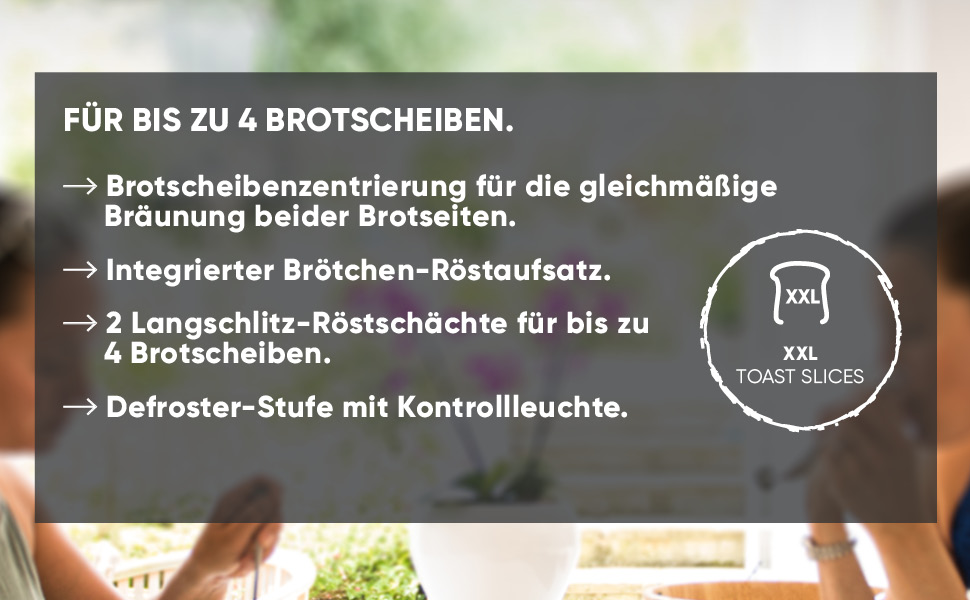 Тостер Severin AT 2232 з підставою для бургерів, 4 тости, нержавіюча сталь, 800 Вт, білий/сірий