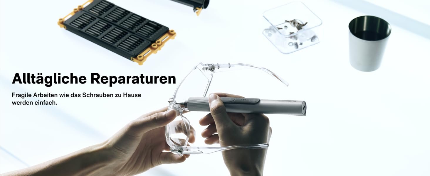 HOTO SNAPBLOQ™ S-A01 Міні Електричний Набір Викруток, Прецизійний Інструмент для Ремонту, 3 Регулювання Моменту, для Телефонів, Ноутбуків, Окулярів та Годинників