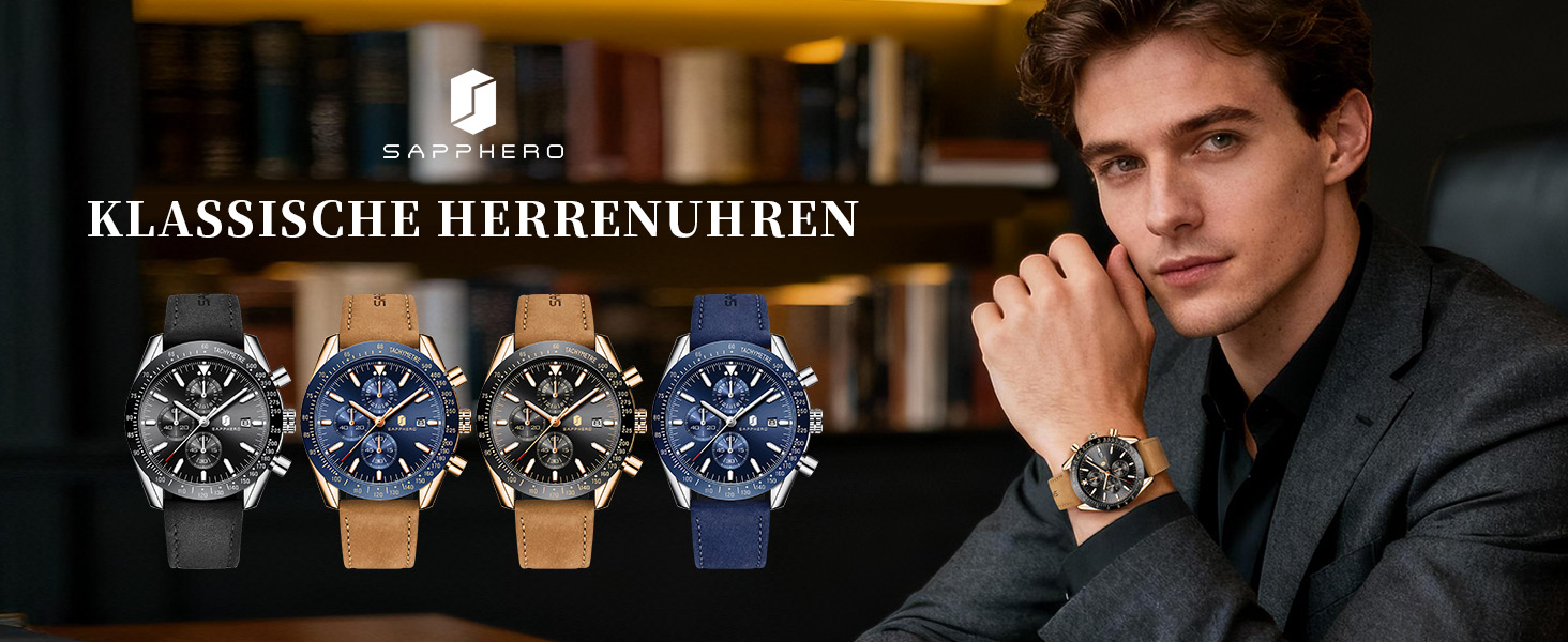 Годинник чоловічий BENYAR Chronograph з аналоговим кварцовим механізмом, шкіряний ремінець, стильний дизайн для бізнесу та спорту, водонепроникність 30M, елегантний подарунок для чоловіків (чорний ремінець/рожево-золотий корпус/чорний циферблат)