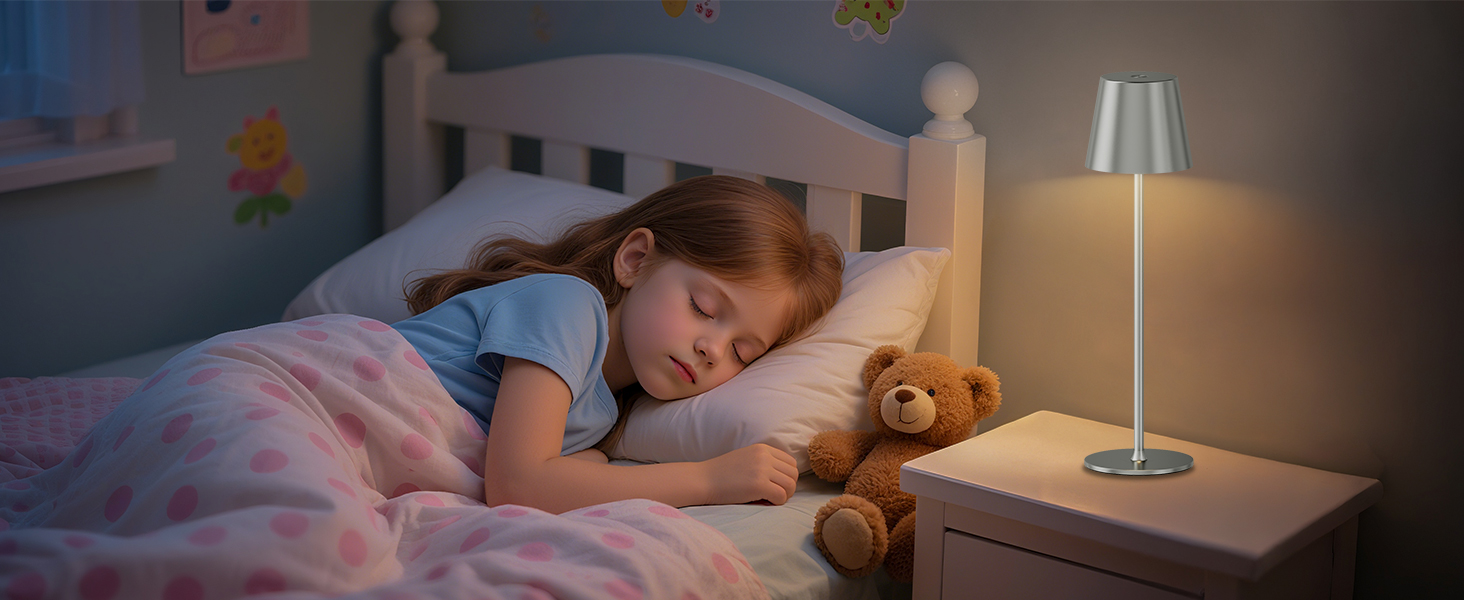 Акумуляторна LED настільна лампа бездротова з USB-C зарядкою, регульованою яскравістю та 3 режимами освітлення (сіра)