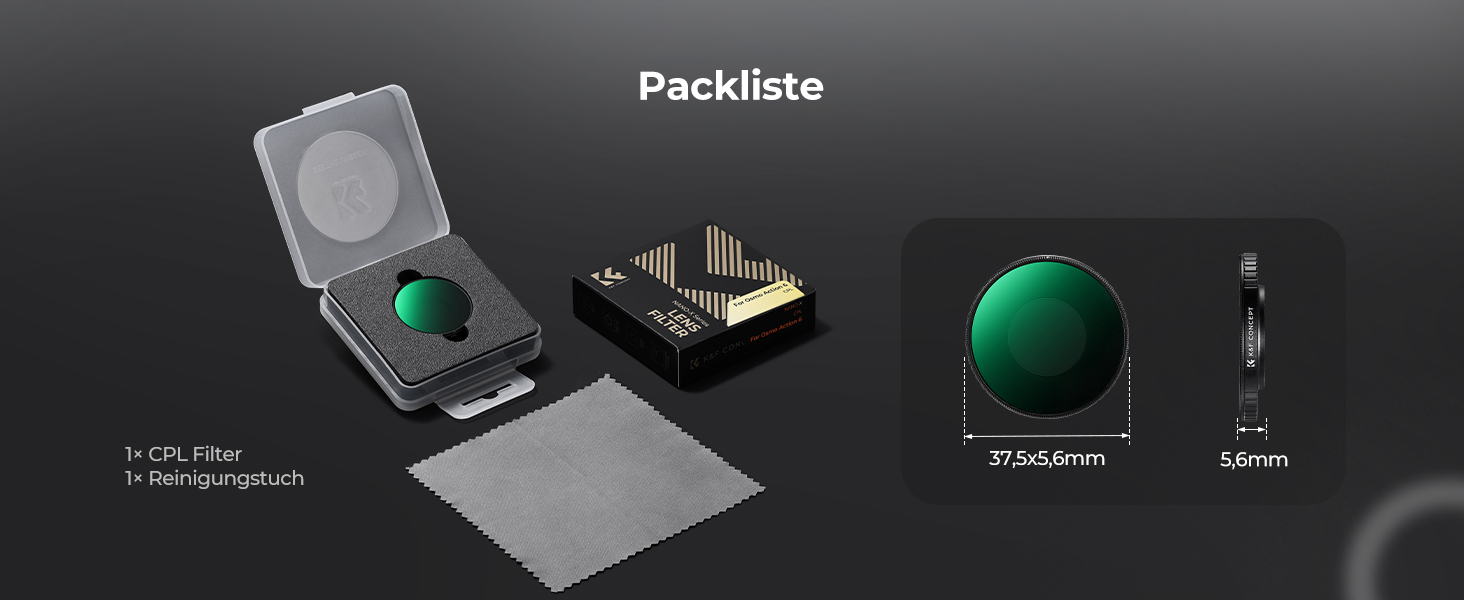 Набір фільтрів K&F CONCEPT ND для DJI Osmo Action 6: ND8, ND16, ND32, ND64 (з CPL)