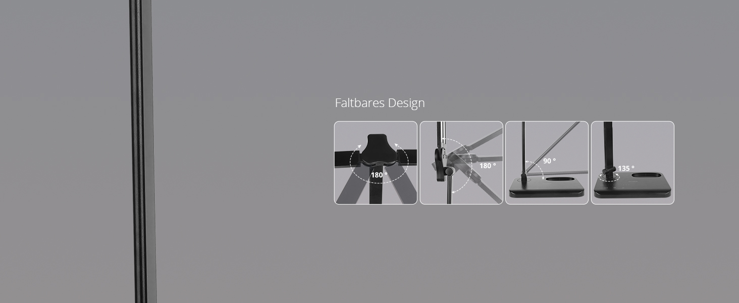 iVict LED лампа для столу з двома регульованими важелями, сенсорне керування, 5 режимів яскравості, таймер автовимкнення на 45 хвилин, USB-порт для зарядки, функція пам'яті, для дітей, білий (чорний)