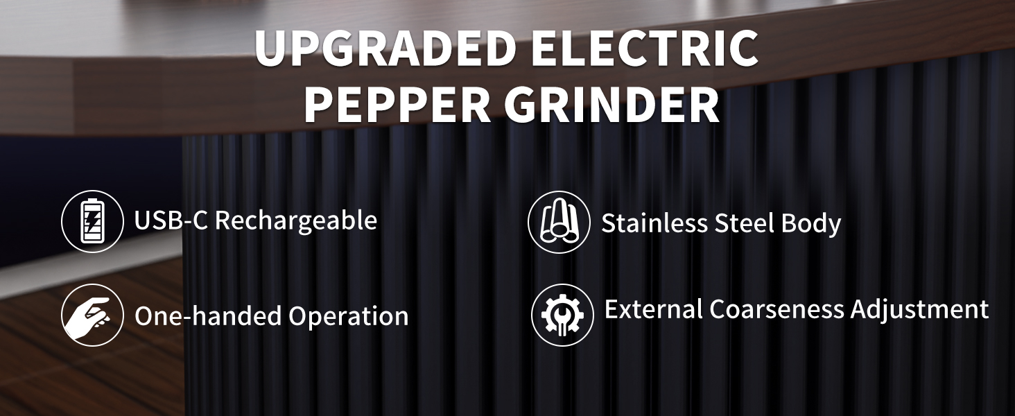 Електричні соляні та перечні млини CIRCLE JOY з нержавіючої сталі з підставкою, 95 мл, біле LED-підсвічування, регульована ступінь помелу, срібний колір