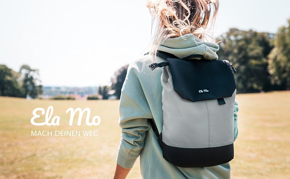 Жіночий рюкзак Ela Mo Mintgrey — стильний міський рюкзак для ноутбука, антивандальний, для школи, університету та бізнесу