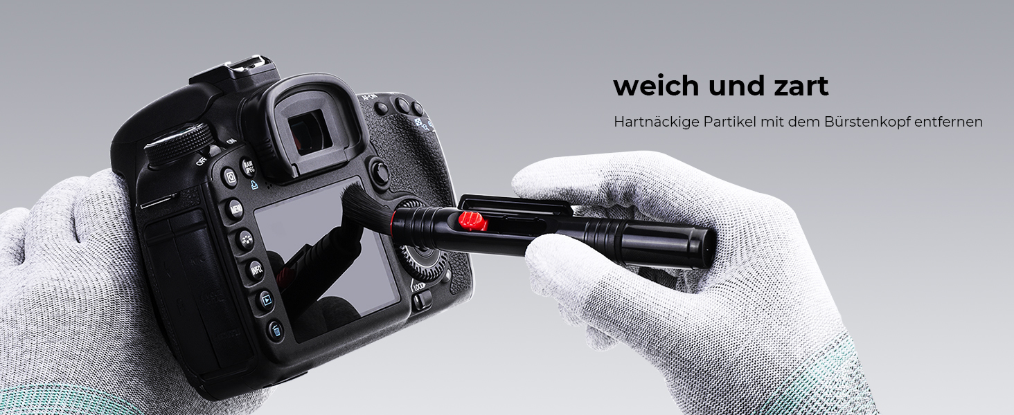 Набір для чищення об'єктивів K&F Concept: м'який пензлик для камер, лінз, фільтрів, DSLR