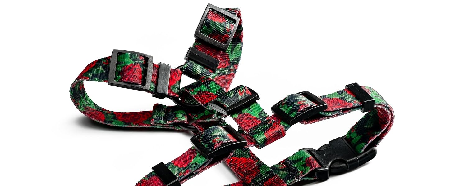 Шлейка для собак середніх порід | Не вбирає вологу | Регульована | З контролем | Легка класична шлейка | Dog Harness | Eternal Rose, M - виміряйте розмір собаки