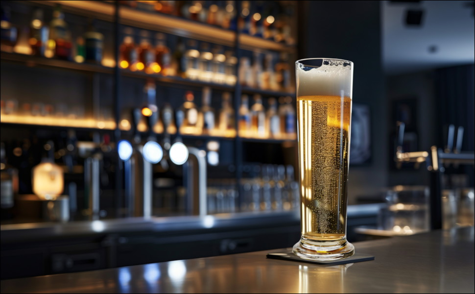 Пивні келихи Pilsstange 12 шт. з ніжкою – склянки для пива Pilsner преміум якості