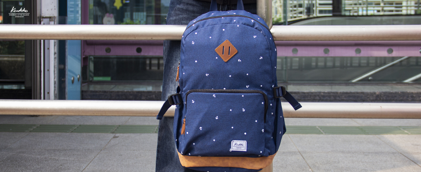 Жіночий рюкзак Kaukoo для студентів, ноутбука, подорожей. Сірий, універсальний розмір