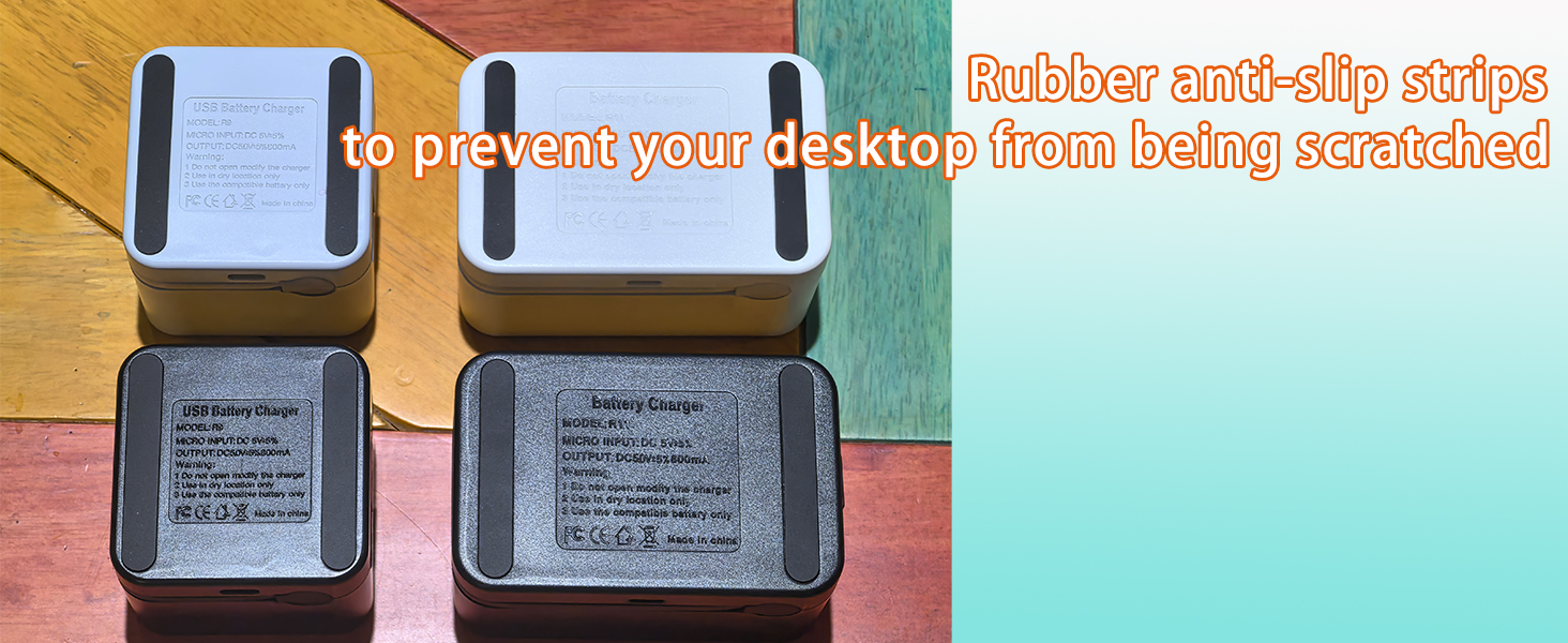 Зарядний пристрій для акумуляторів Ring (3 шт., 6040 mAh) з LED-дисплеєм та Type-C кабелем, сумісний з Ring 2/3/4/Plus/Spotlight/Stick Up Cam. Чорний