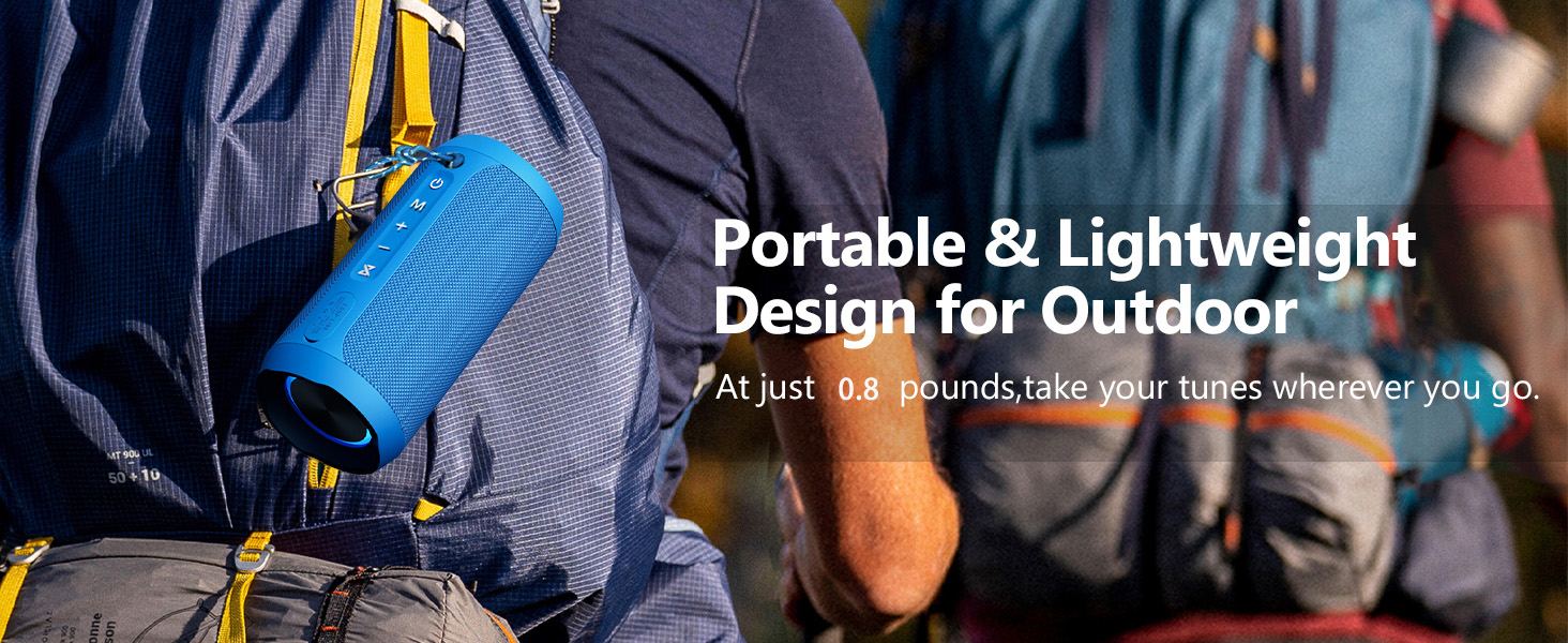 Портативна Bluetooth колонка Eduplink водонепроникна IPX7, бездротова (Зелений/Синій/Білий)