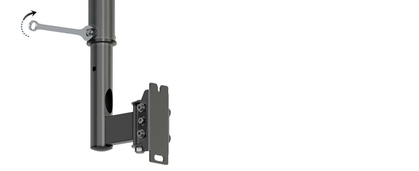 RICOO Adjustable TV Ceiling Mount for 13-33 inch TVs - Tilting & Swivel Mount for Flat, Smart, OLED, Curved TVs - VESA 200x200 - D0122