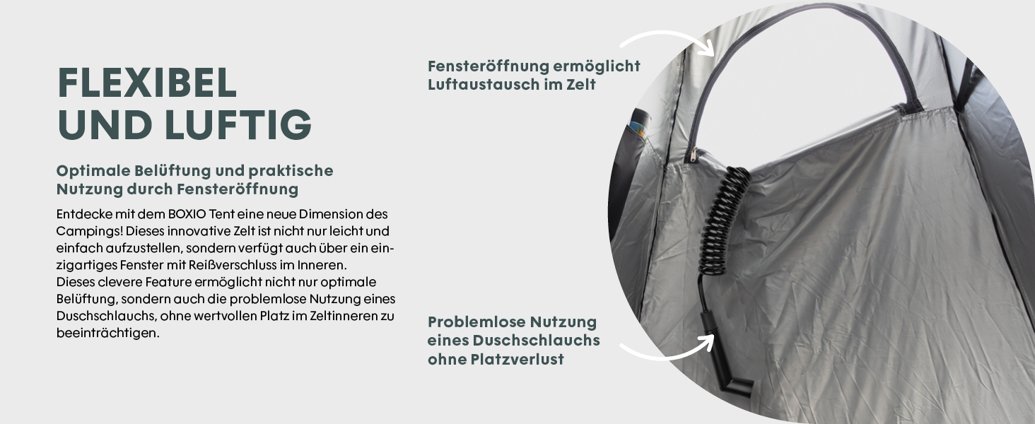 BOXIO Намет для душу/туалету: мобільний намет для кемпінгу 2x1м. Ідеально для вантажівки, кемпінгу та фестивалів