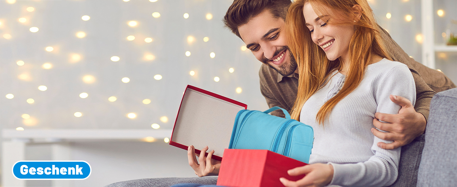 Чоловіча косметичка-органайзер для подорожей з гачком, зелена/блакитна