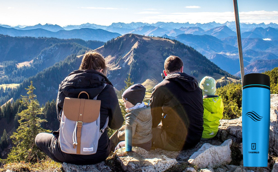 Термокружка Tavialo 460 мл, пудрово-рожевий колір, нержавіюча сталь, ізольована, для напоїв