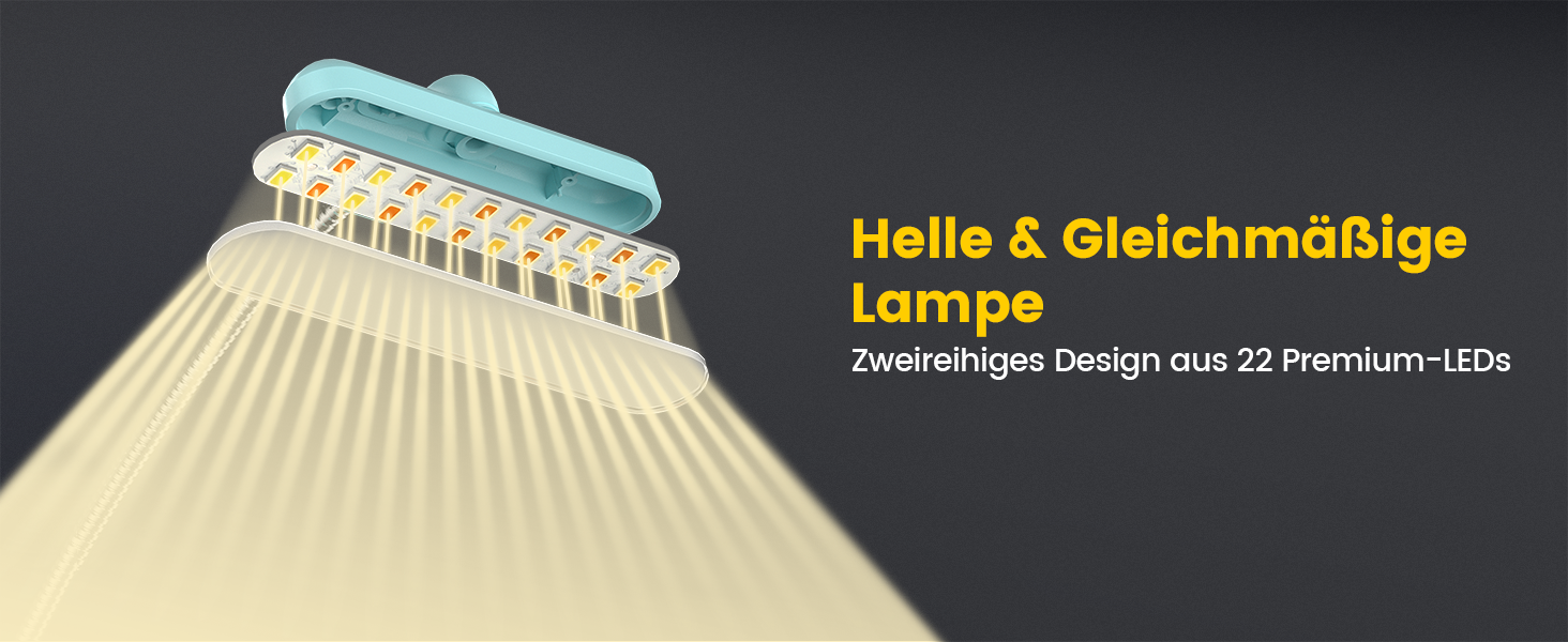 LED лампа для читання Glocusent з кріпленням на книгу, 22 світлодіоди, таймер, регулювання яскравості та кольору, акумулятор 1000 mAh (до 100 годин), для книголюбів, блакитна