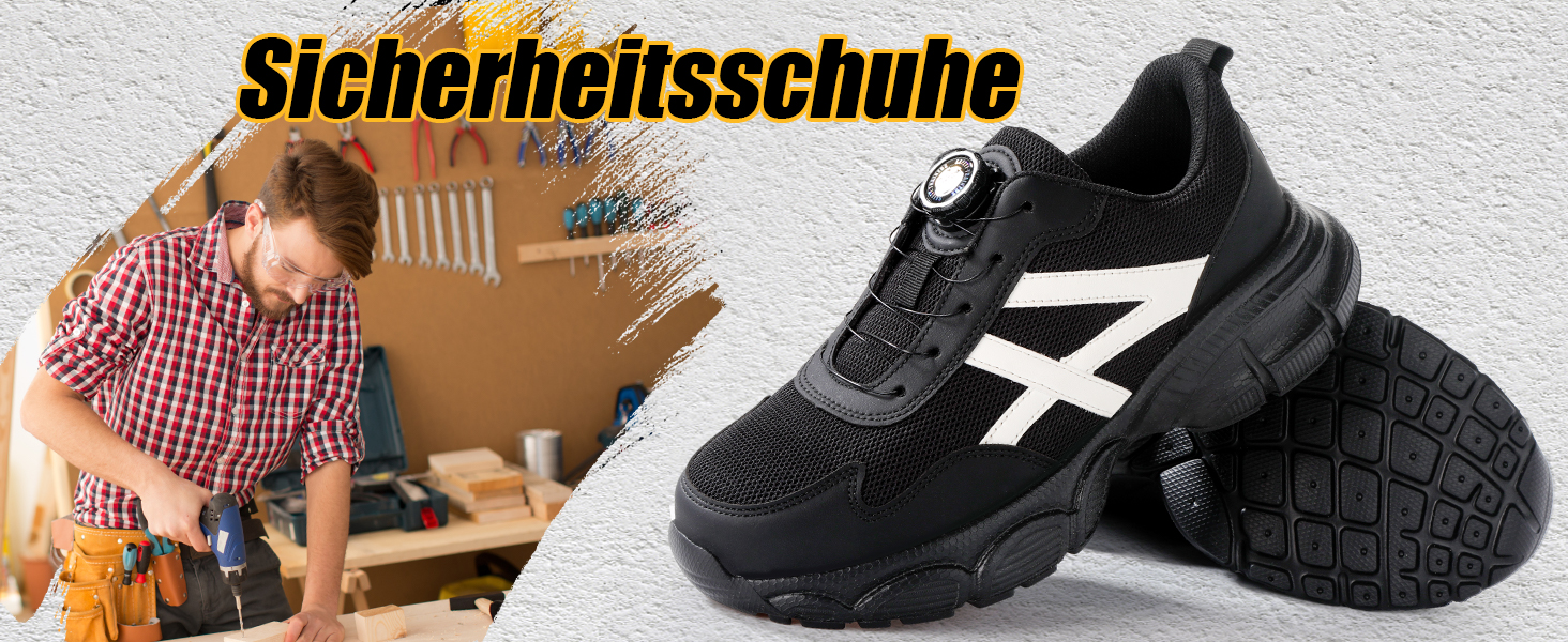 Чоловічі та жіночі робочі черевики безпеки з металевим носком, неслизькі, чорні, розмір 43 EU