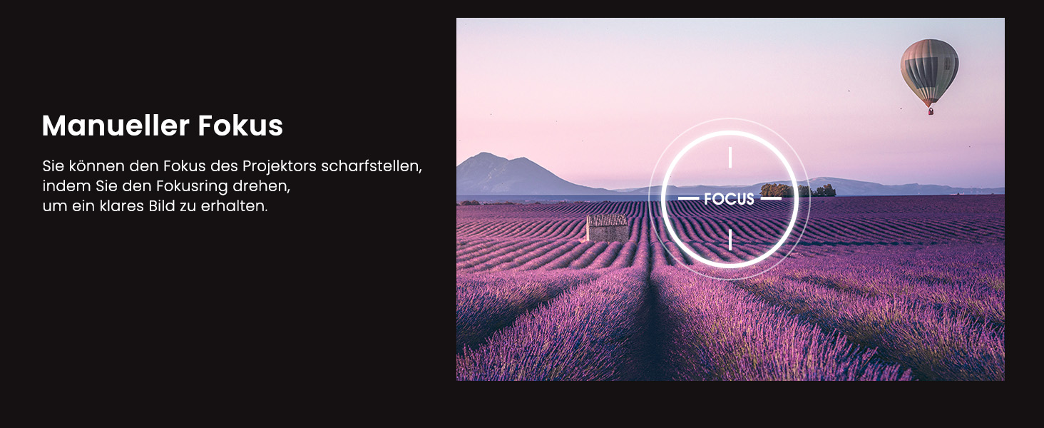 Портативний проєктор HAPPRUN Mini Beamer 4K з Bluetooth, 1080P, для дому та відпочинку на природі, сумісний з PS5, HDMI, USB