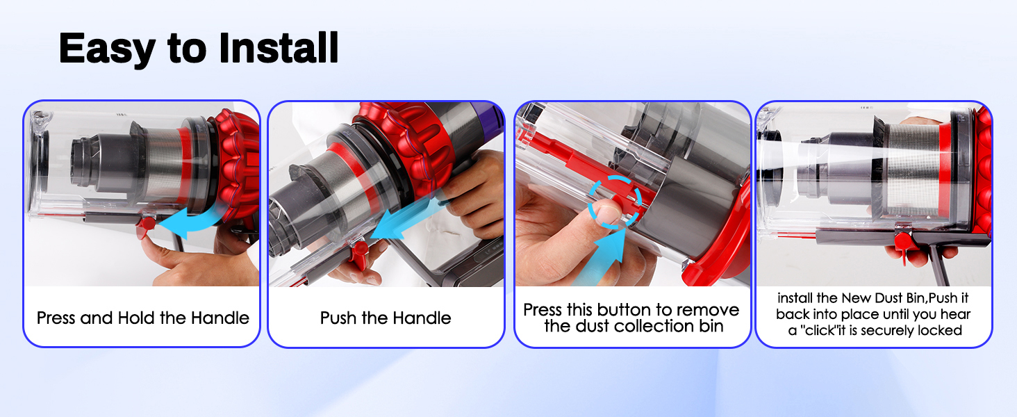 Контейнер для пилу Dyson V10, V12, V27: Замінна частина для пилососів Dyson