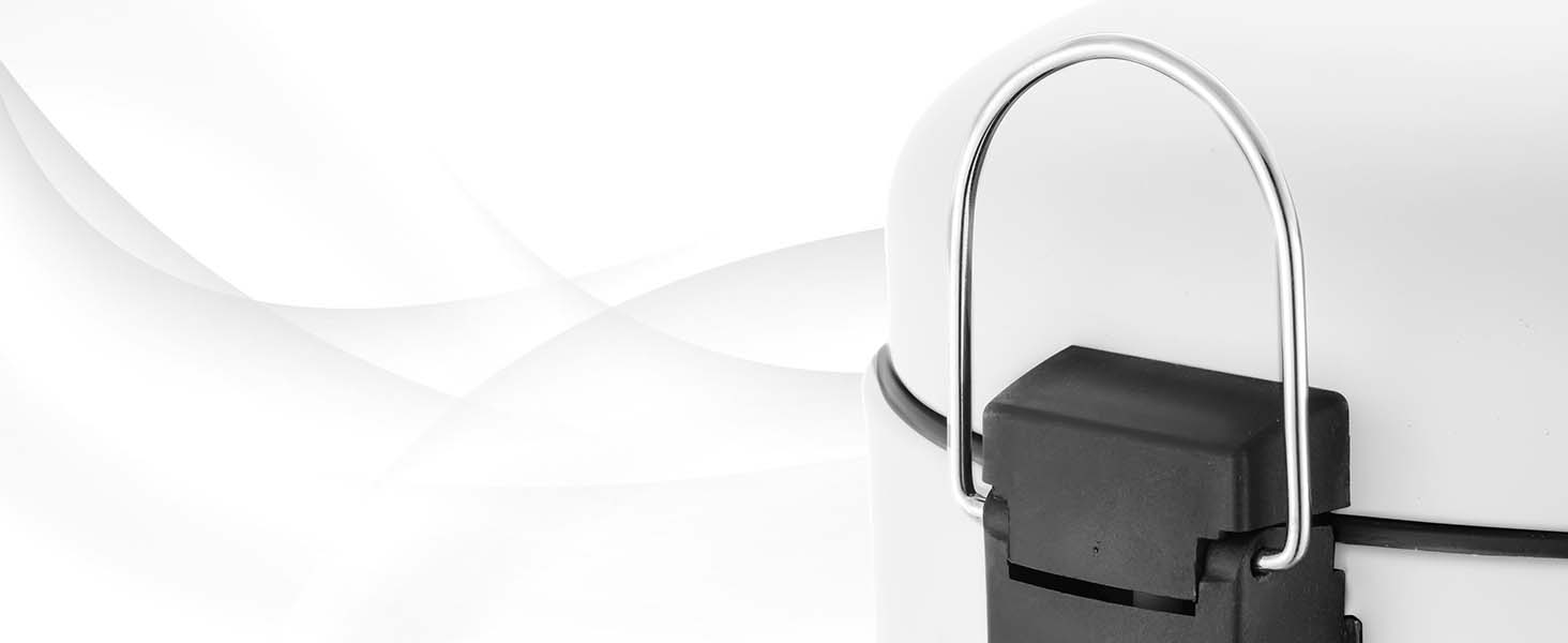 Відро для сміття Ribelli 30L з нержавіючої сталі з педаллю, внутрішнім відром, м'яким закриттям, сортування сміття, кругле (біле)