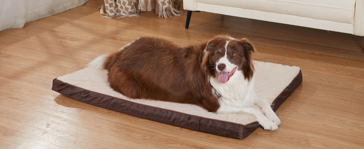 Ортопедичний лежак для собак, малий та середній розмір, трансформується (холодне/тепле), знімний та пральний, водовідштовхувальний, 75x50x7 см, M 75x50x7 (кольорове поєднання)