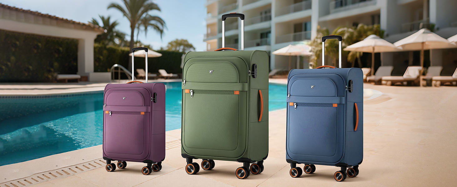 Чемодан великий 78x48x30 см, тканинний, Troey - ваговою, з 4 колесами та відділенням для аксесуарів, ручна поклажа, 109 літрів, червоний