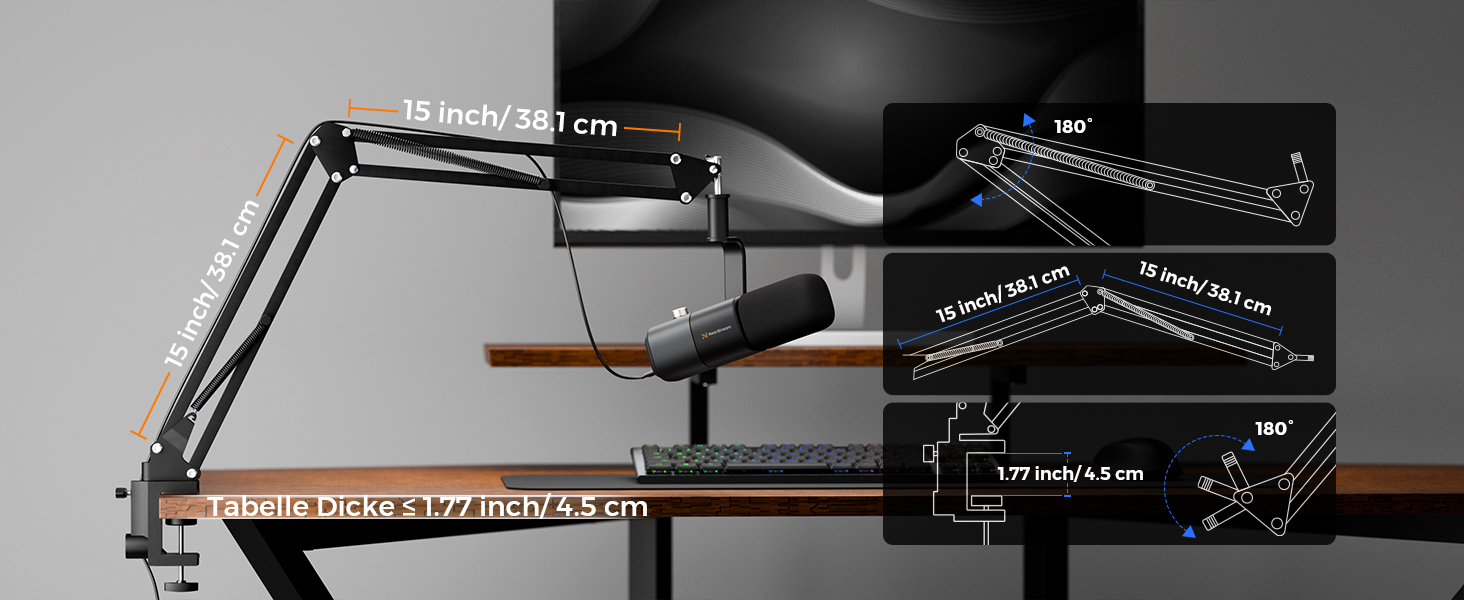 Динамічний мікрофон NearStream USB/XLR для PC Gaming, Streaming, Podcast. З регулюванням гучності, LED кнопкою Mute та кріпленням. Сумісний з MAC, PS4, PS5, Mixer (AM10X)