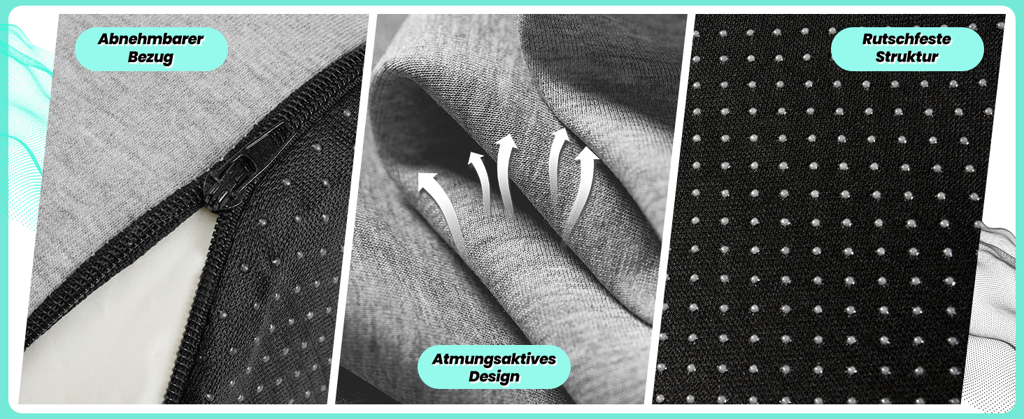 Ортопедична подушка для сидіння Urban Deco з підлокітником, ергономічна спинка з піною з пам'яті, подушка для офісного крісла, автокрісла, інвалідного візка, чорно-сіра, 1 шт. (Сіра)