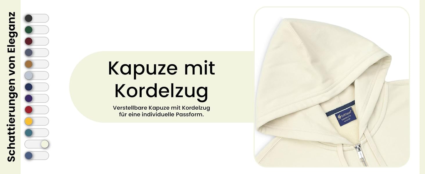 Унісекс худі на блискавці SoftSpun з 100% бавовни, пісочного кольору, розмір S