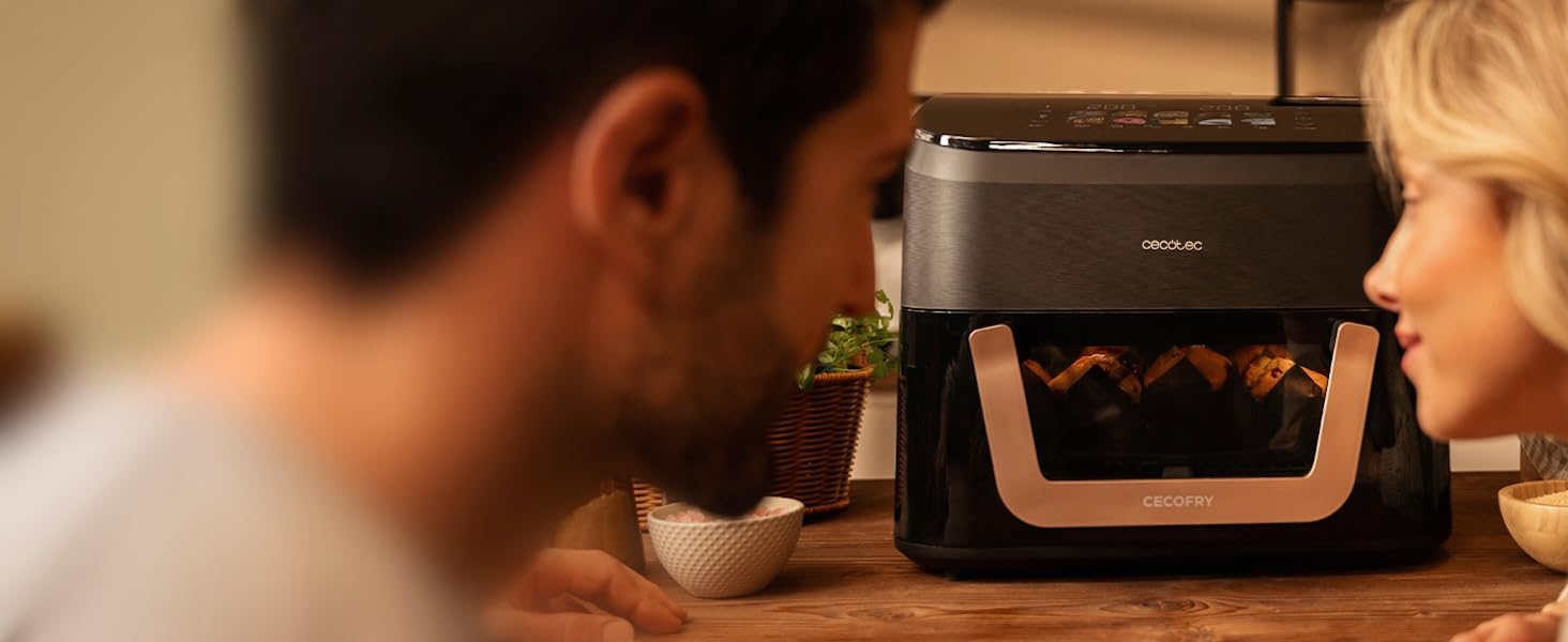 Фритюрниця Cecotec Cecofry & Grill Smokin' 6500 Plus 6.5л з грилем та функцією копчення, 2200 Вт, чорна