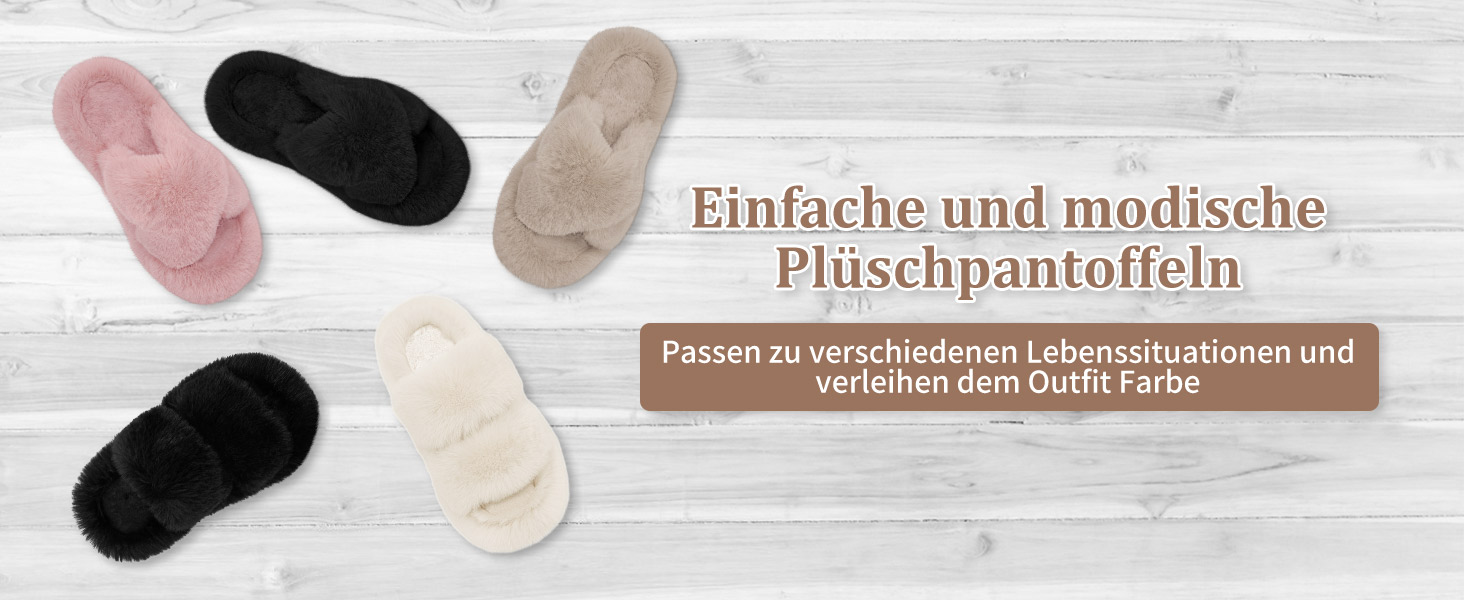 Жіночі тапочки з м'якою підкладкою, антиковзні, теплі, пухнасті, відкриті, для дому та вулиці, розмір 36/37 EU, 2 кольори