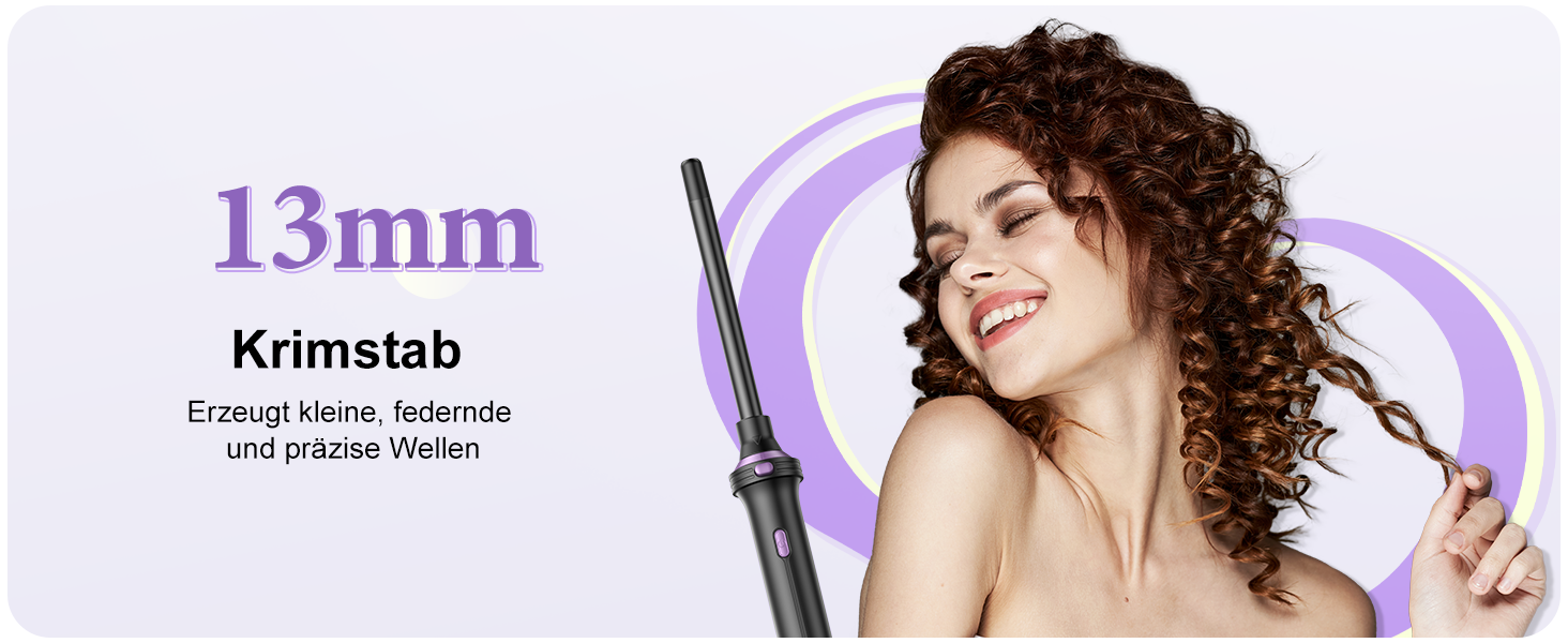 BESTOPE PRO Локкенстаб: Набір 5 в 1 з плойкою, термощіткою та 3 локкенами (9-25 мм) для великих локонів, 13 температур, захисне покриття, рукавичка, затискач (базальтовий чорний)